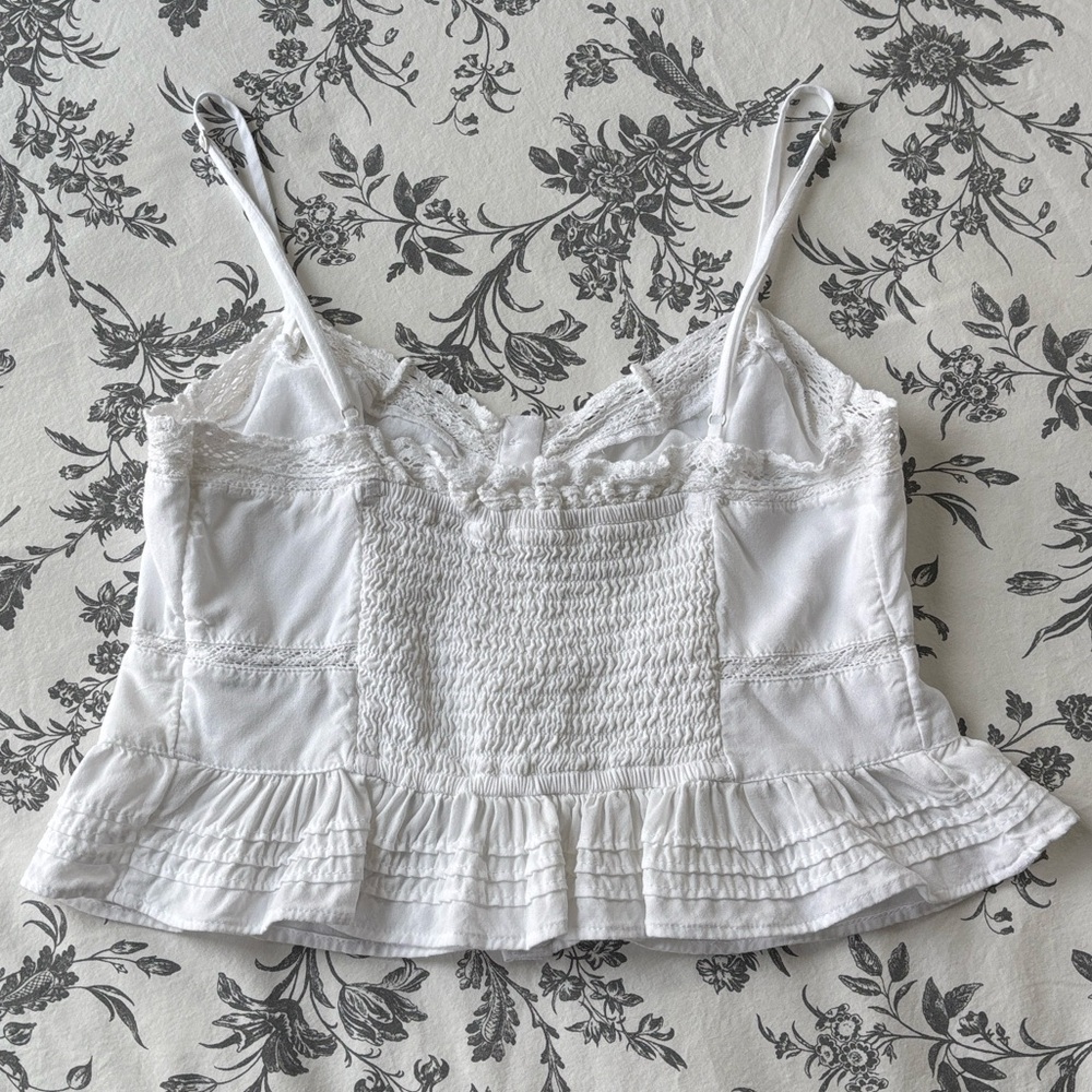 American Eagle Cropped Peasant Tank Top - Picture 2 of 5